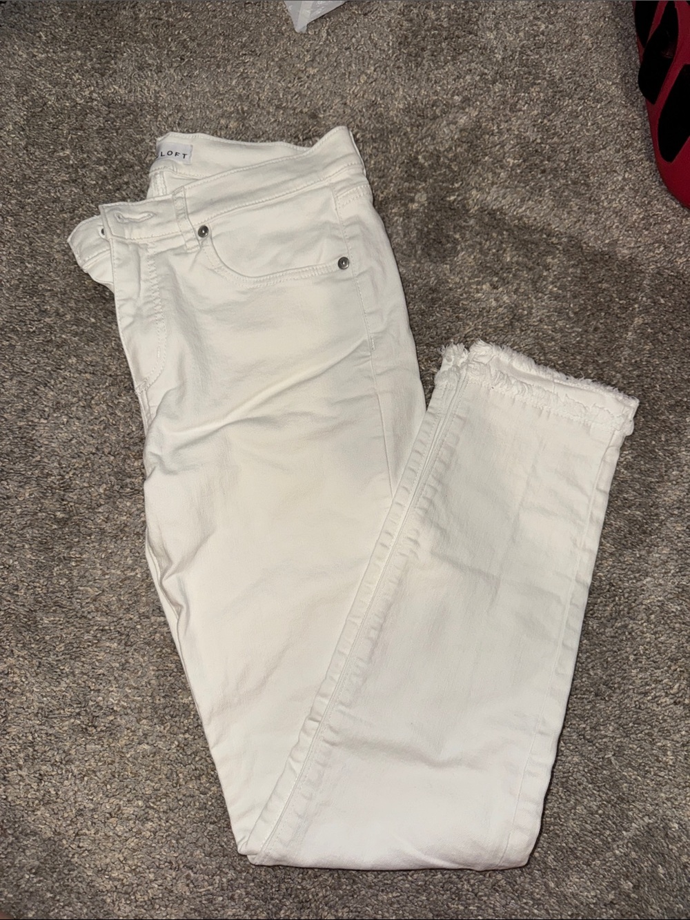 LOFT White Skinny Jeans